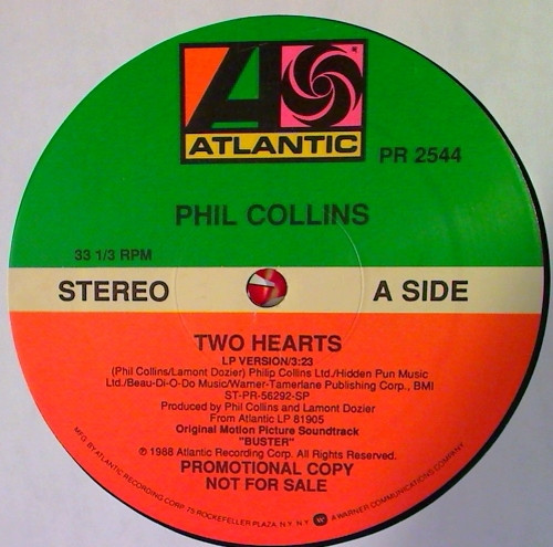 Phil Collins - Two Hearts (12", Promo)