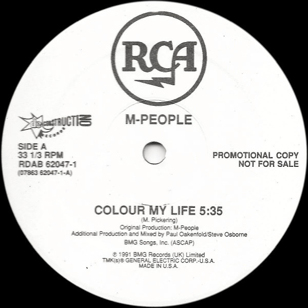 M People - Colour My Life (12", Promo)