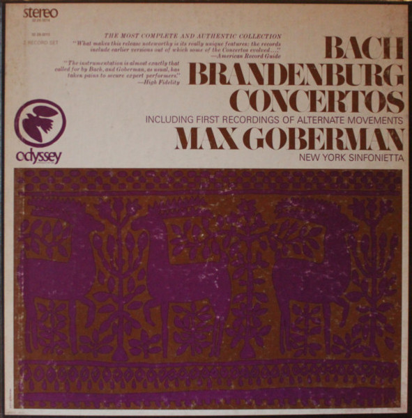 New York Sinfonietta, Max Goberman, Bach* - Brandenburg Concertos (2xLP)