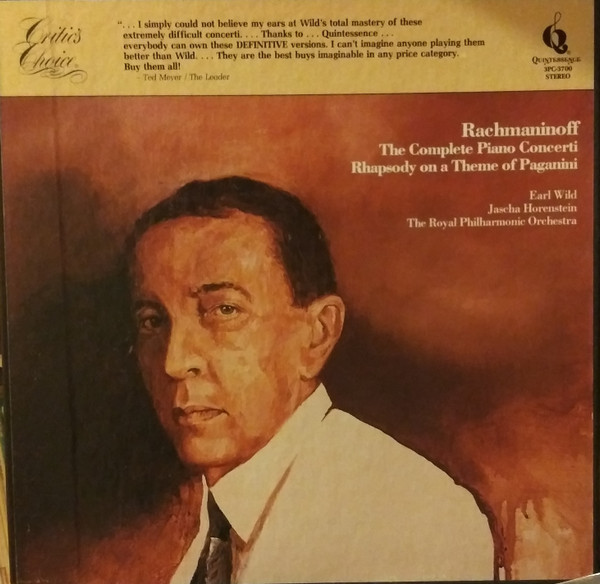 Earl Wild, Royal Philharmonic Orchestra*, Jascha Horenstein - The Romantic Rachmaninoff: The Complete Piano Concertos (3xLP + Box, Sli)