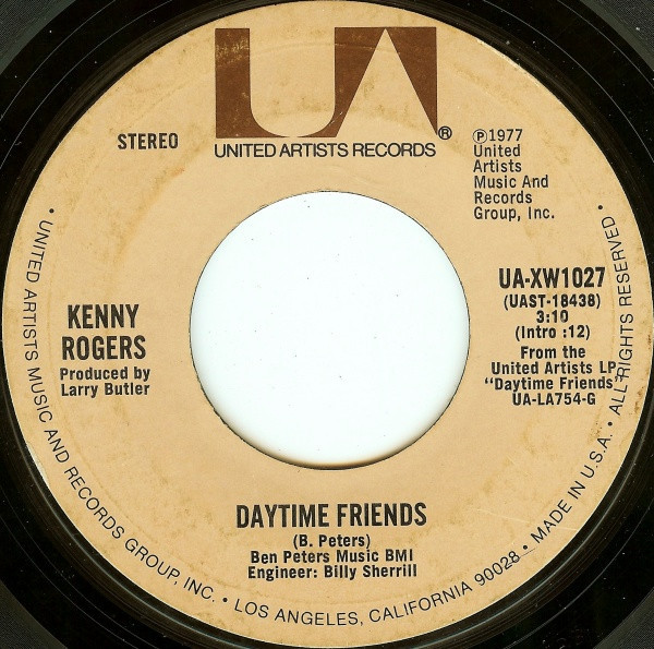 Kenny Rogers - Daytime Friends (7", Single, Ter)