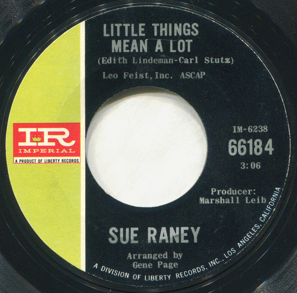 Sue Raney - Little Things Mean A Lot / Who's Afraid? (7", Single)