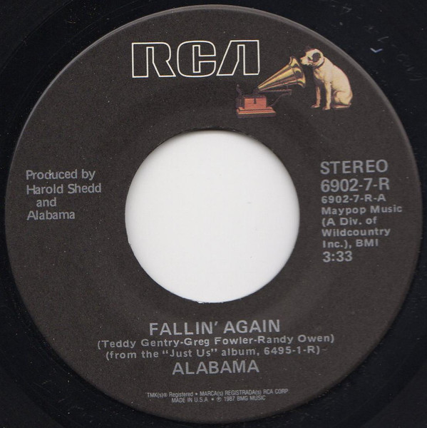 Alabama - Fallin' Again (7", Single)