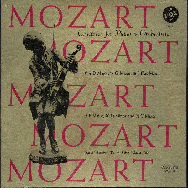 Mozart*, Ingrid Haebler / Walter Klien / Maria Tipo - Concertos For Piano & Orchestra (Complete): Vol 2  (3xLP, Mono + Box, Comp)