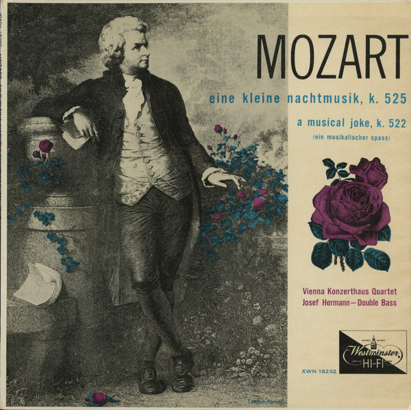 Mozart* / Vienna Konzerthaus Quartet* / Josef Hermann - Eine Kleine Nachtmusik, K. 525 / A Musical Joke, K. 522 (Ein Musikalischer Spass) (LP, Mono)