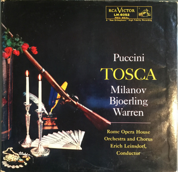 Puccini*, Milanov* ; Bjoerling* ; Warren* ; Leinsdorf* ; Rome Opera House Orchestra* And Chorus* - Tosca (2xLP, Album, Mono, Gat)
