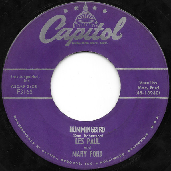 Les Paul And Mary Ford* - Hummingbird / Goodbye, My Love (7", Single)