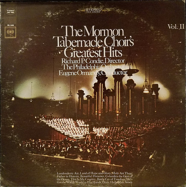 The Mormon Tabernacle Choir* - The Mormon Tabernacle Choir's Greatest Hits, Vol. II (LP, Comp, RE)