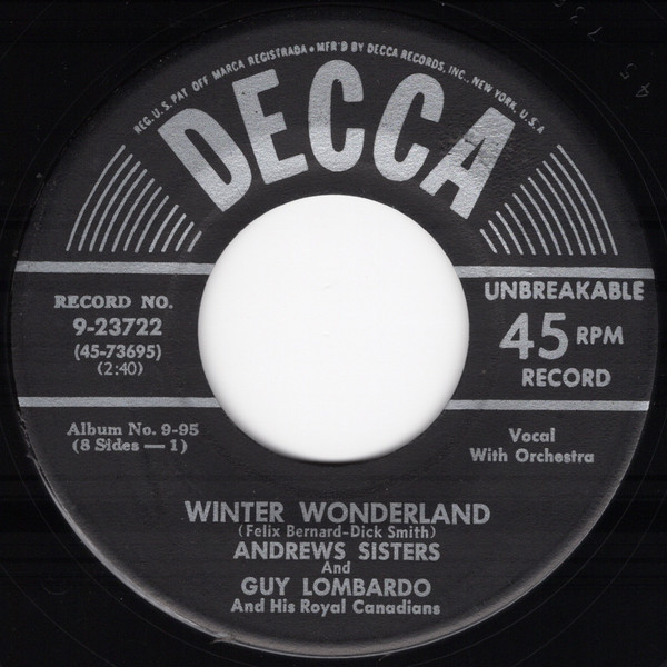 Andrews Sisters* And Guy Lombardo And His Royal Canadians - Winter Wonderland / Christmas Island (7", Single)