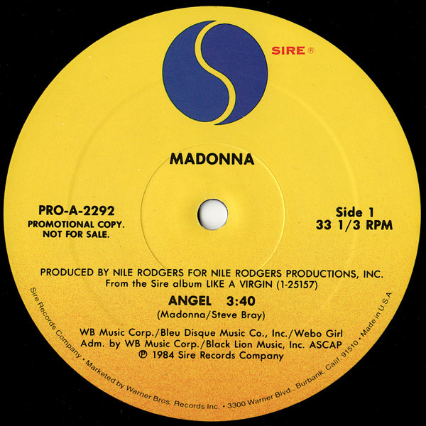 Madonna - Angel (12", Promo)