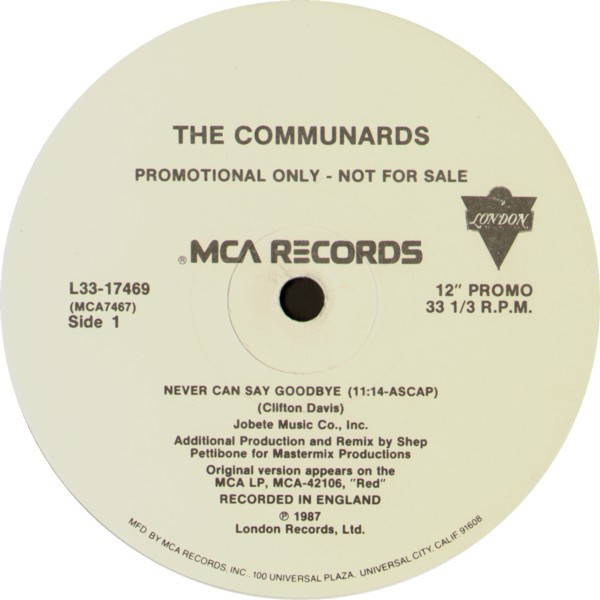 The Communards - Never Can Say Goodbye (12", Promo)