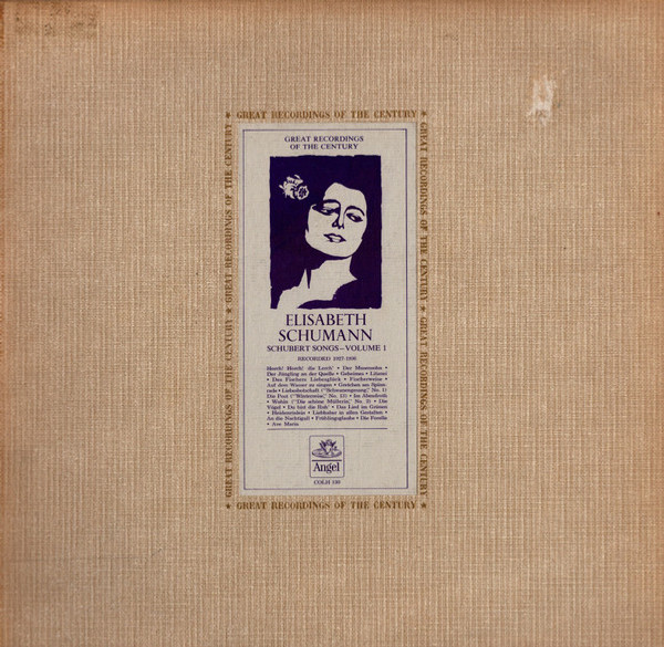 Elisabeth Schumann - Schubert Songs Volume 1 (LP, Comp, Mono)