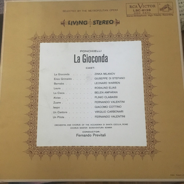 Various - Ponchielli: La Gioconda (4xLP, Album, Box)