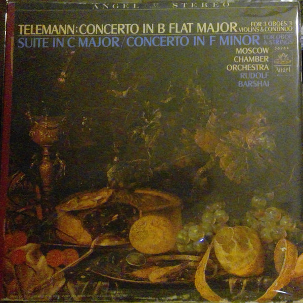 Telemann* / Moscow Chamber Orchestra, Rudolf Barshai - Suite In C Major/ Concerto In B Flat For 3 Oboes, 3 Violins And Basso Continuo/ Concerto In F Minor For Oboe And Strings (LP, Album)