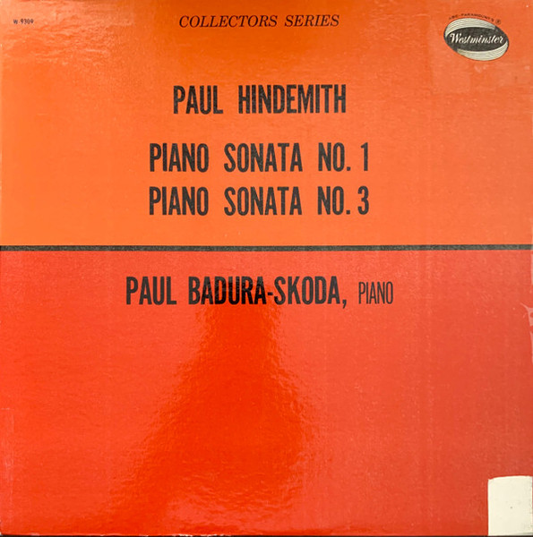 Paul Hindemith / Paul Badura-Skoda - Piano Sonata No. 1 / Piano Sonata No. 3 (LP, Album, Mono)