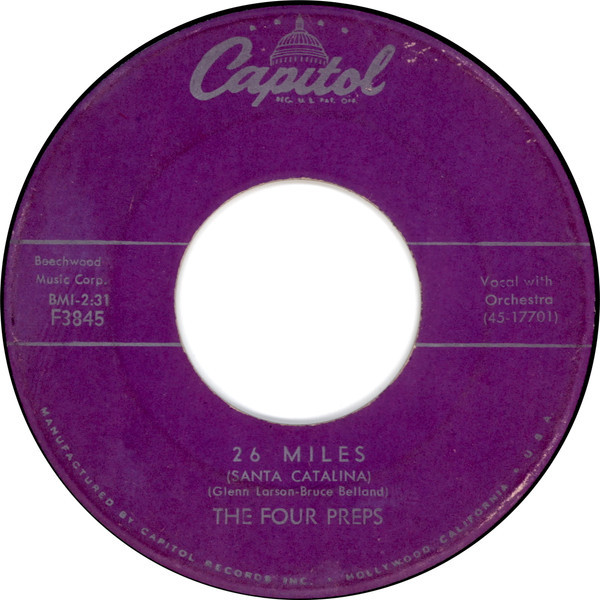 The Four Preps - 26 Miles (Santa Catalina) / It's You (7", Single)