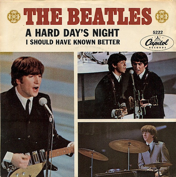 The Beatles - A Hard Day's Night (7", Single, Scr)
