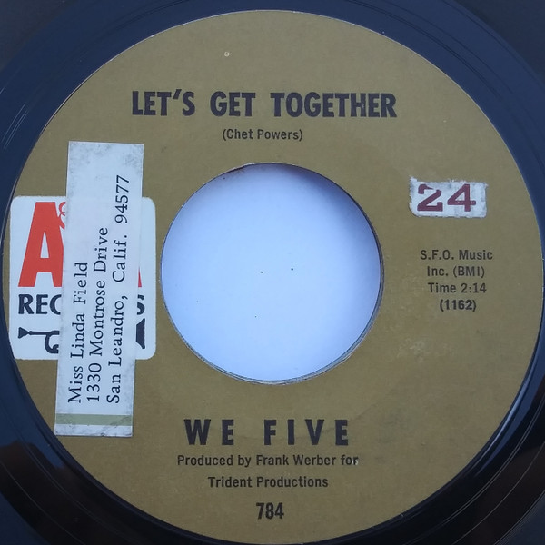 We Five - Let's Get Together (7", Styrene)