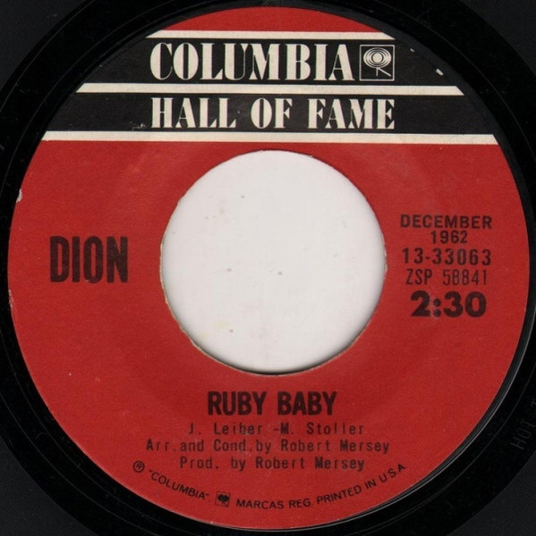 Dion (3) - Ruby Baby / Donna The Prima Donna (7", Single)
