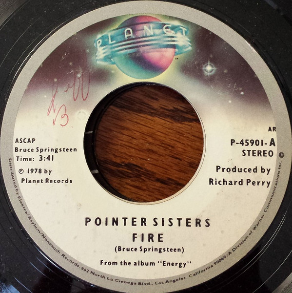 Pointer Sisters - Fire (7", Single, AR )