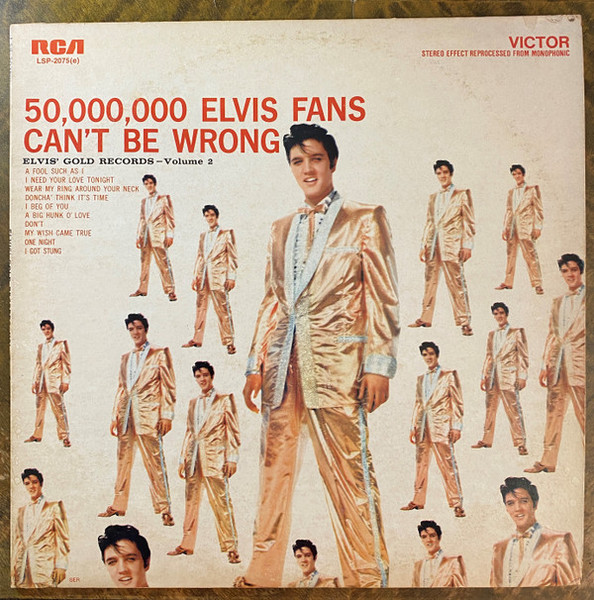 Elvis Presley - 50,000,000 Elvis Fans Can't Be Wrong (Elvis' Gold Records, Vol. 2) (LP, Comp, RE, Ind)