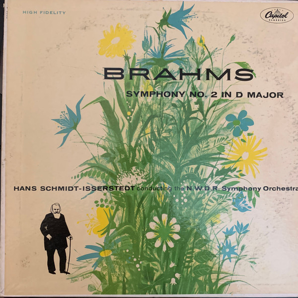 Johannes Brahms, Hans Schmidt-Isserstedt Conducting The N.W.D.R. Philharmonic Orchestra - Symphony No. 2 In D Major (LP, Mono)
