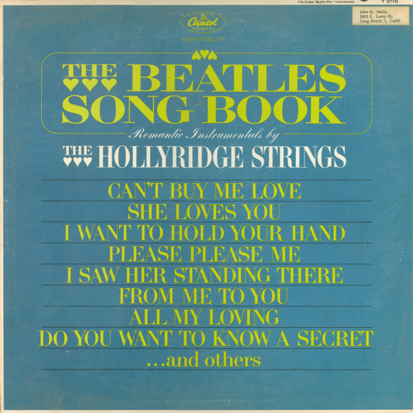 The Hollyridge Strings - The Beatles Song Book (LP, Mono, LA )