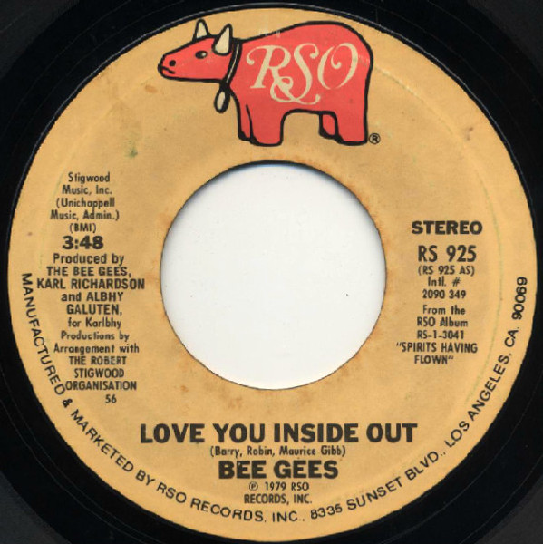 Bee Gees - Love You Inside Out (7", Single, Styrene, 56)