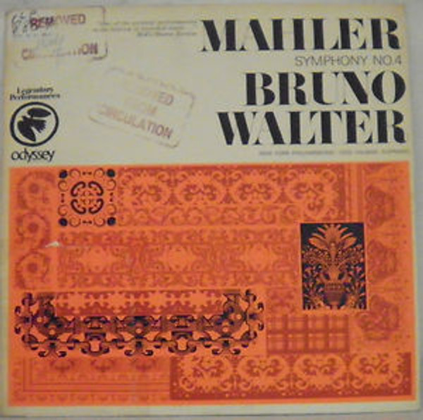 Mahler* - Bruno Walter - Mahler Symphony No. 4 (LP, Album, Mono)