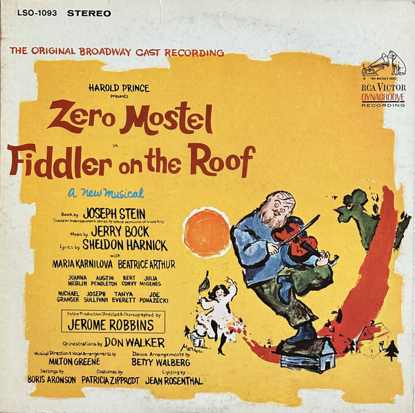 Original Broadway Cast* - Fiddler On The Roof (The Original Broadway Cast Recording) (LP, Album, Ind)