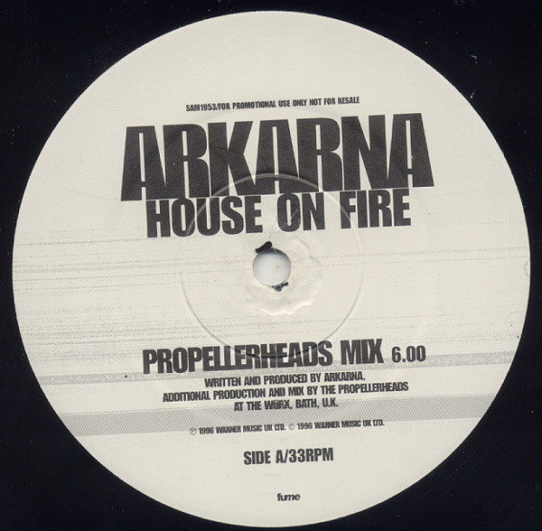 Arkarna - House On Fire (12", Promo)