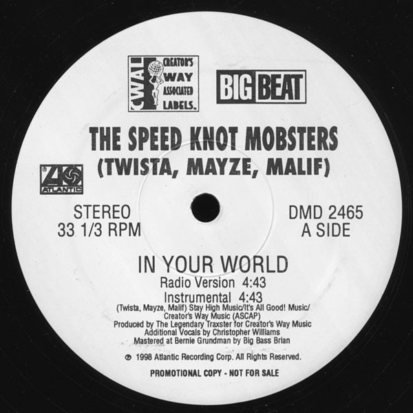 The Speed Knot Mobsters - In Your World / Adrenaline Rush (12", Single, Promo)