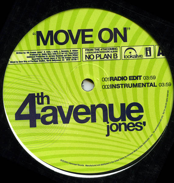 4th Avenue Jones - Move On (12", Single, Promo)