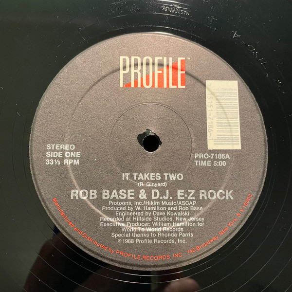 Rob Base & D.J. E-Z Rock* - It Takes Two (12")