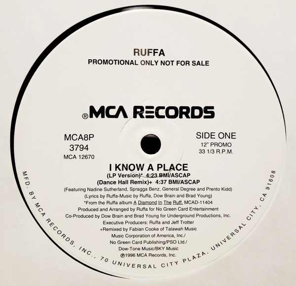 Ruffa - I Know A Place (12", Promo)