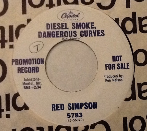 Red Simpson - Diesel Smoke, Dangerous Curves (7", Single, Promo)