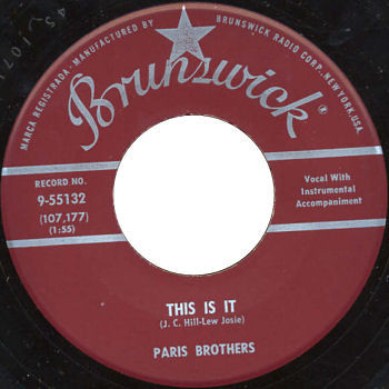 Paris Brothers - This Is It / Our Love's Here To Stay (7", Single)