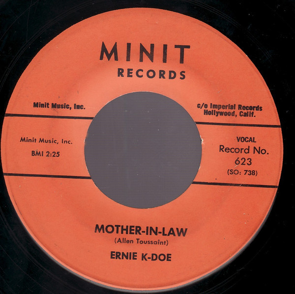 Ernie K-Doe - Mother-In-Law / Wanted, $10,000.00 Reward (7", Single)