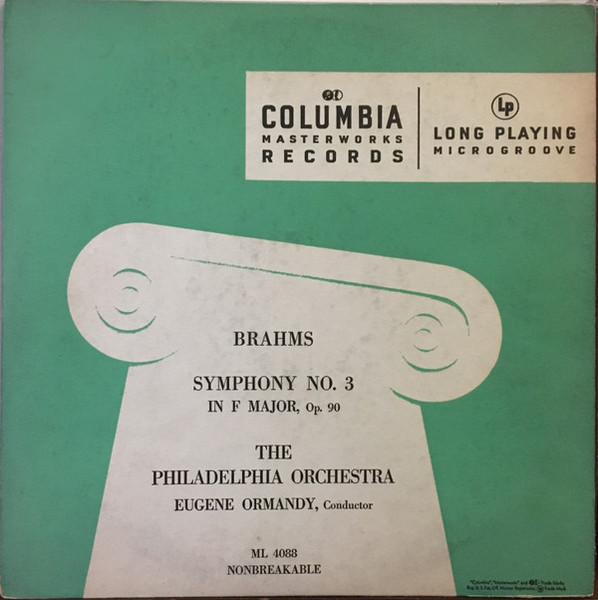 Brahms*, The Philadelphia Orchestra, Eugene Ormandy - Symphony No. 3 In F Major, Op. 90 (LP, Album)