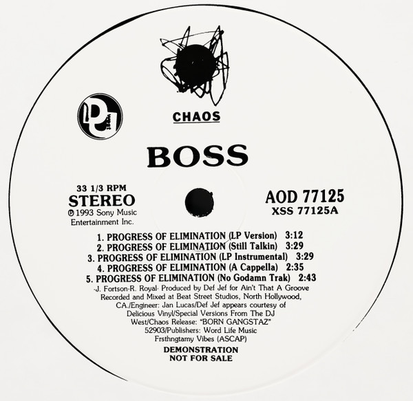 Boss (3) - Progress Of Elimination (12", Promo)