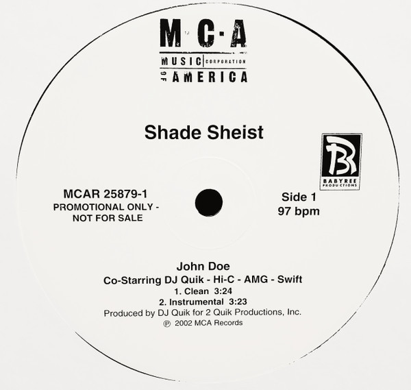 Shade Sheist - John Doe (12", Single, Promo)