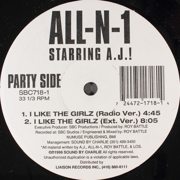 All-N-1 Starring A.J. (24) - I Like The Girlz / The Beast! (12")