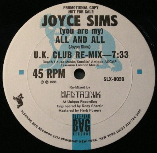 Joyce Sims - All And All (The U.K. Re-Mix) (12", Promo)