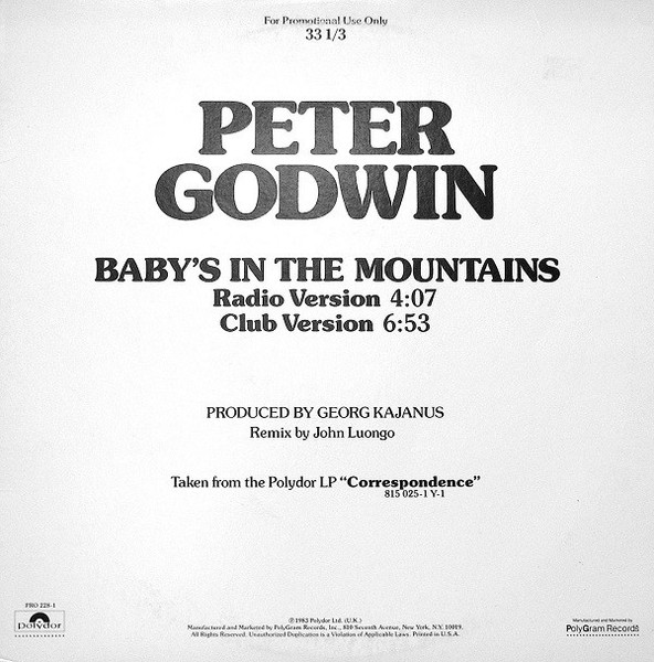 Peter Godwin - Baby's In The Mountains (12", Promo)