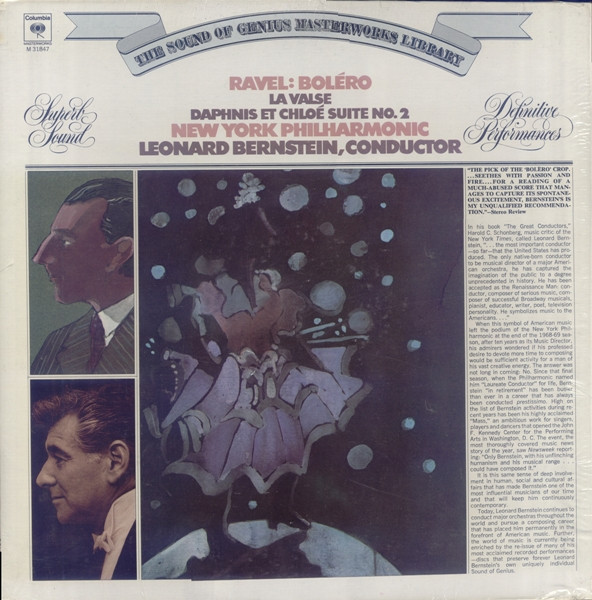 Ravel* - New York Philharmonic, Leonard Bernstein - Boléro / La Valse / Daphnis Et Chloé Suite No. 2 (LP, Comp, RE)