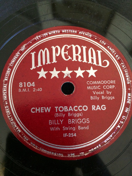 Billy Briggs - Chew Tobacco Rag / It's A Crime (Shellac, 10")