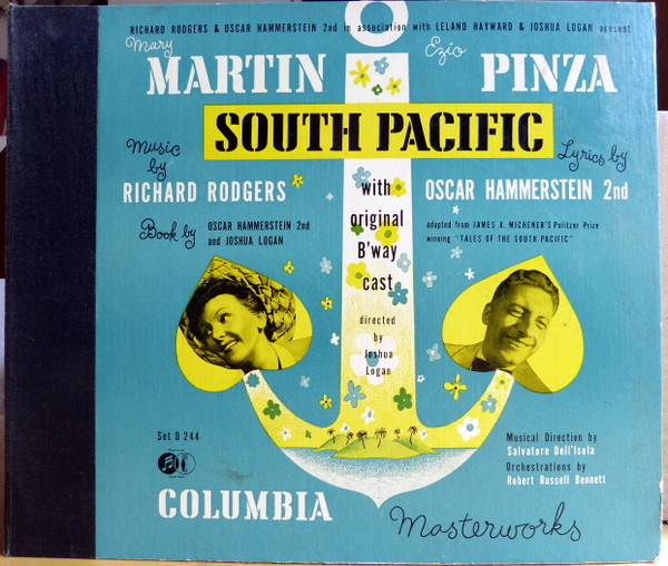 Mary Martin, Ezio Pinza, Richard Rodgers / Oscar Hammerstein 2nd* With Original B'way Cast* - South Pacific (7xShellac, 10", Album)