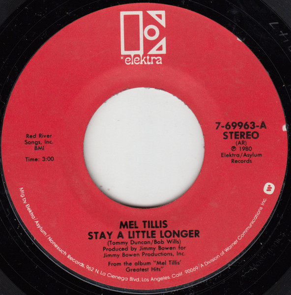 Mel Tillis - Stay A Little Longer / Dream Of Me (7", Single, All)