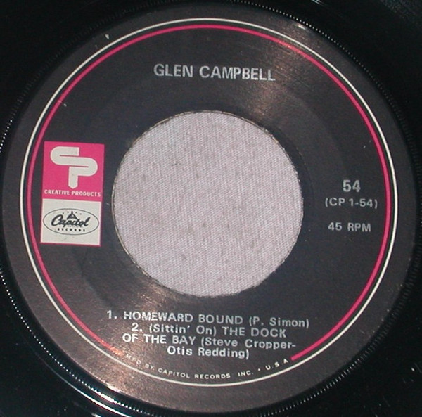 Glen Campbell - Homeward Bound / (Sittin' On) The Dock Of The Bay (7", Single, Los)