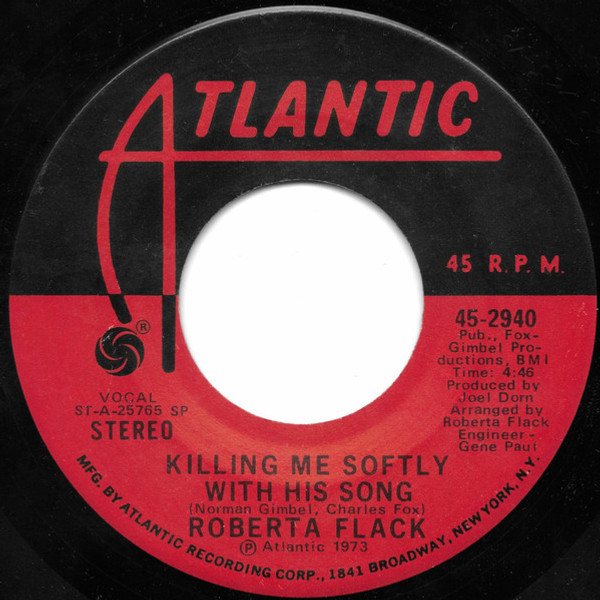 Roberta Flack - Killing Me Softly With His Song (7", Single, Spe)